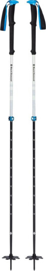 Black Diamond Expedition 2 Pro Ski Poles 95-145 cm, Black/White/Blue