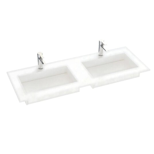 Dansani Inzo Angular Silestone B60-165xh1,20xd45,50cm Blanco Zeus 160cm Dobbel