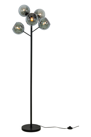 Aneta Lighting Atom Gulvlampe 5-armet opp IP20 Svart/Røyk 1696229-01-0 1711348-01-0