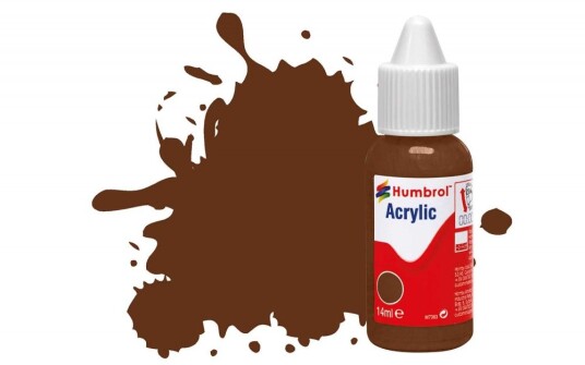 Humbrol Akryl No 160 German Camouflage Red - Matt 14ml Dropper Bottle