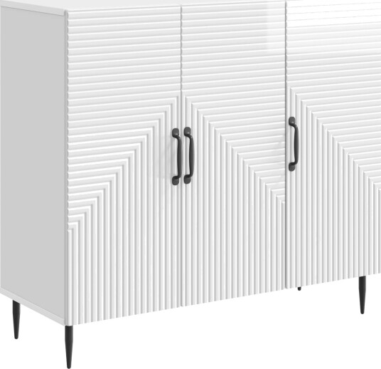 Serviesskap Høgglans hvit 89 x 34,5 x 80 cm Konstruert tre Serviesskap Høgglans hvit 89 x 34,5 x 80 cm Konstruert tre