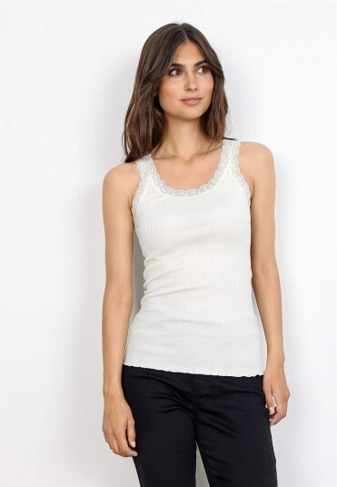 Soyaconcept Ribbet singlet i silkemiks Sarona Soyaconcept Ribbet singlet i silkemiks Sarona