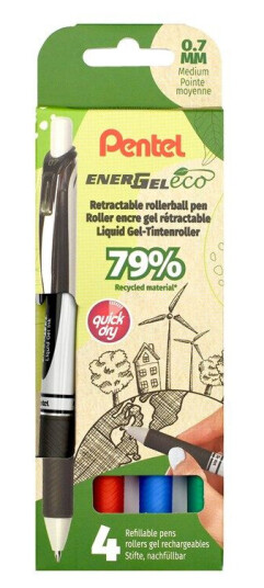 Pentel BL77E-4 EnerGel eco Roller