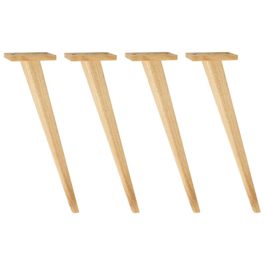 VEGA Bordben Duneo lavt; 42.9 cm (H); Eik/Natur; Konisk; 4 Stykk / Forpakning