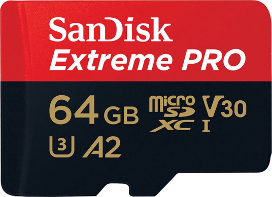 SANDISK Extreme Pro microSD/SD - 200MB/s - 64GB