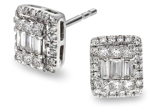 Elizabeth, Øredobber i 583 hvitt gull med diamanter 0,50 ct