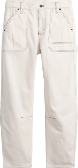 GAP Mid Rise Barrel Utility Ankle Pants Cream 6
