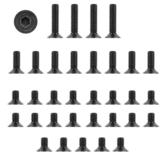 XRAY XR-913300 Hex Screws 110deg for 301020 X4 Chassis