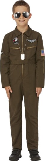 Maverick Aviator Lisensiert Top Gun Kostyme til Barn 4 6 ÅR