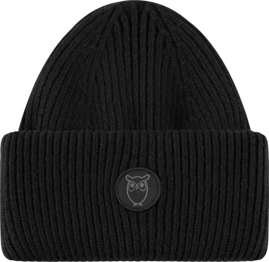 KnowledgeCotton Apparel Big Rib Beanie not_defined, Black Jet KnowledgeCotton Apparel Big Rib Beanie not_defined, Black Jet