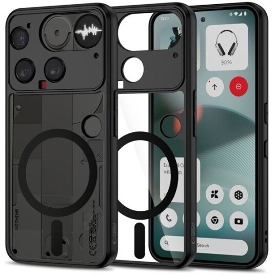 Tech-Protect MagMat Deksel til Nothing Phone 3 med MagSafe - Svart/Klar