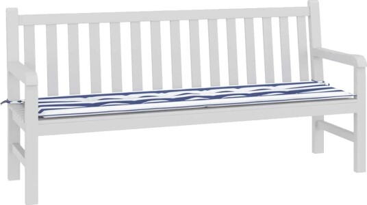 Hagebenkpute Striped Blå og hvite 180 x 50 x 4 cm Oxford stoff