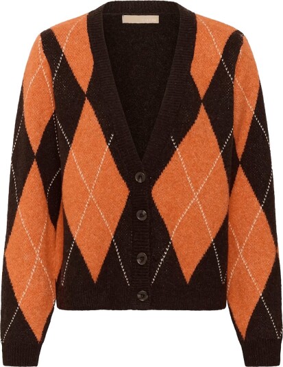 Culture Cuargyle Cardigan   BROWN ARGYLE   M