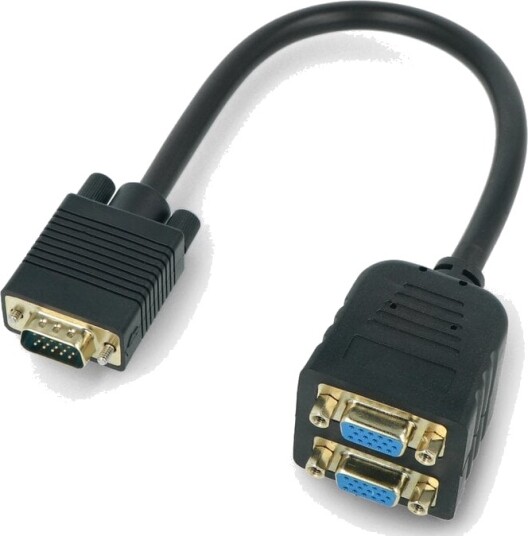 VGA adapter 1× hann til 2× hunn 200 mm 1920×1080