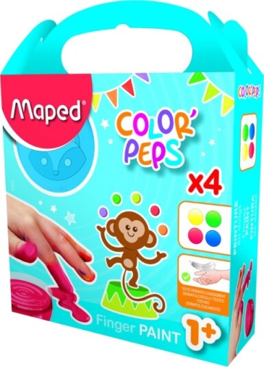 Maped Color Peps Early Age 4 Finger Paint Pot 80 g Maped Color Peps Early Age 4 Finger Paint Pot 80 g