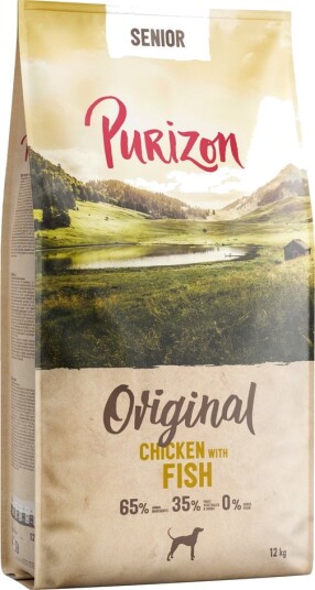 Purizon Tørrfôr Senior Med Kornfri Ny Kylling Fisk 12 kg Purizon Tørrfôr Senior Med Kornfri Ny Kylling Fisk 12 kg