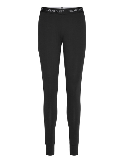 URBAN QUEST Women Bamboo Sweat Leggings   Black   XL