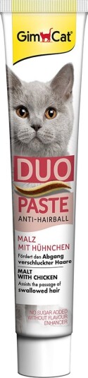 Gimcat Anti Hairball Duo Paste Malt & Kylling 50 G Gimcat Anti Hairball Duo Paste Malt & Kylling 50 G