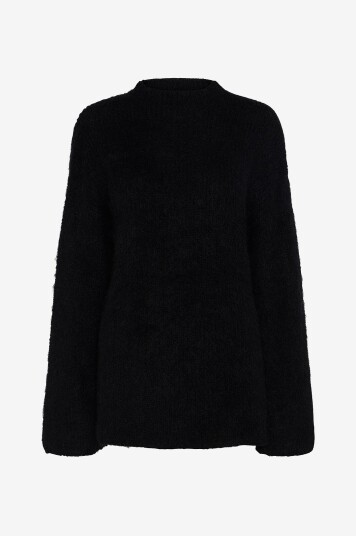 Pieces Genser pcMala LS Highneck Knit Svart