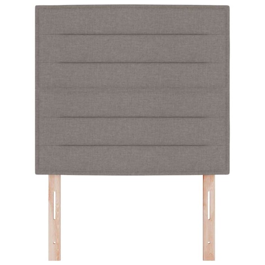 LED Sengegavl Linjer Design Taupe 100 cm Stoff