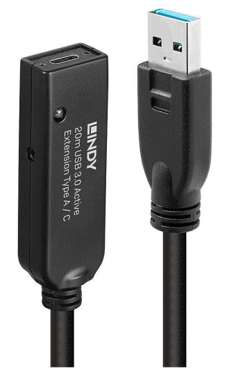 LINDY 20m USB 3.0 Aktivverlängerung Typ A an C