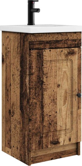 Badmøbel med vask Gammelt tre 42 x 40 x 84,5 cm Konstruert tre Badmøbel med vask Gammelt tre 42 x 40 x 84,5 cm Konstruert tre
