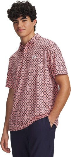 Under Armour Matchplay Printed Rosa Golf pologenser herre Rosa (Posh Pink 604) Small