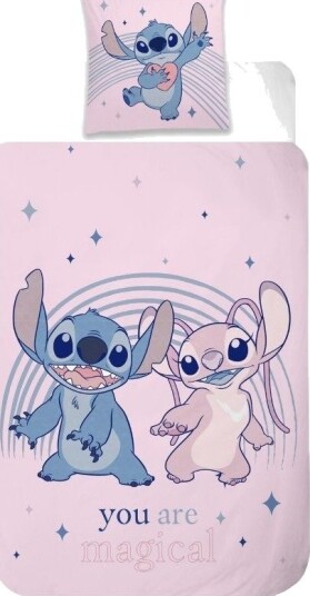 Disney Lilo & Stitch Sengesett Med Angel 140 X 200cm