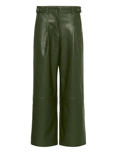 Culture Culilli Pu Pants - Khaki green - 34