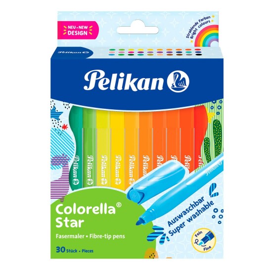 Pelikan Colorella Star Filt Tip Tusch 30stk
