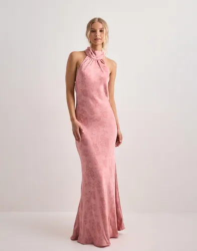 Neo Noir   Rosa   Fiona Pattern Satin Dress