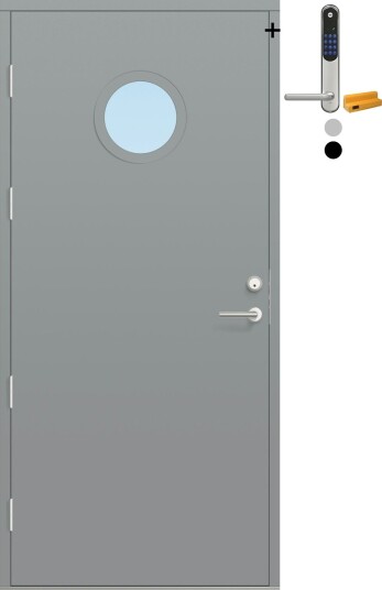 Ytterdør Bygg1 Fjell 10 Klarglass med Yale Entrus BxH: 100x190 cm, Venstre, NCS S-3502-B, Lys Grå, Yale Sølv Ytterdør Bygg1 Fjell 10 Klarglass med Yale Entrus BxH: 100x190 cm, Venstre, NCS S-3502-B, Lys Grå, Yale Sølv