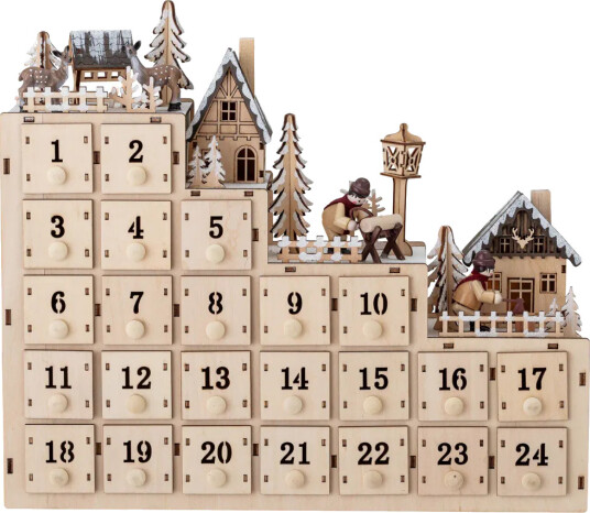 Bloomingville Richie julekalender 33 x 38 cm Natur Bloomingville Richie julekalender 33 x 38 cm Natur