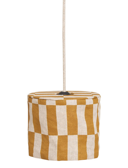 Nobodinoz Vibes Lin Lampeskjerm Diam 20cm Yellow One Size