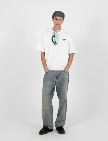 Prohibited Grand Prix Tee Off White Cream L