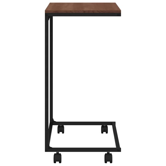 vidaXL Sidebord med hjul svart 55x35x70 cm konstruert tre