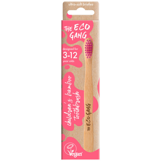 Bambus tannbørste for barn The Eco Gang Ultra-Soft PINK