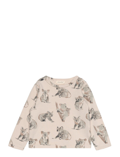 Minymo T-Shirt Ls Aop Sweat - Cream - 50