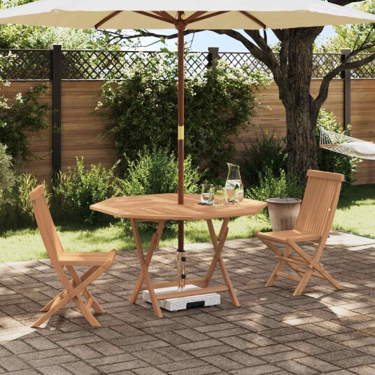 Hage Bistro Sett 3 pcs Brun Massiv teaktre