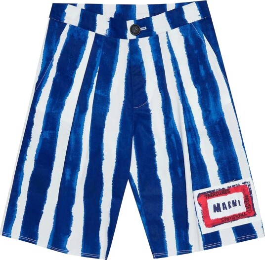 Marni Shorts Blå/Hvit Stripet Marni 12 år 152 Shorts