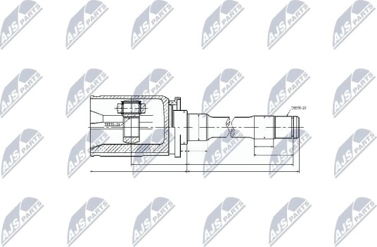 Nty Drivknute drivaksel NTY NPW BM 033
