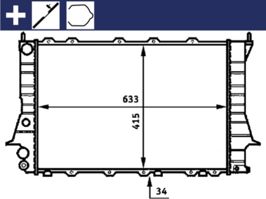 Radiator MAHLE ORIGINAL CR 358 000S