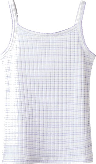 Name It Topp NkfFiona Bright White/Striper Name It 6 år 116 Singlet Hvit Lilla