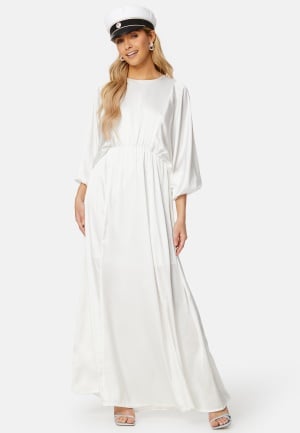 Bubbleroom Occasion Khrista Satin Maxi Dress Offwhite XL Bubbleroom Occasion Khrista Satin Maxi Dress Offwhite XL