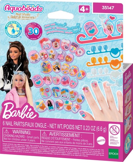 Aquabeads Barbie Nail Refill Kit Provisional Name Pink ONE SIZE Aquabeads Barbie Nail Refill Kit Provisional Name Pink ONE SIZE