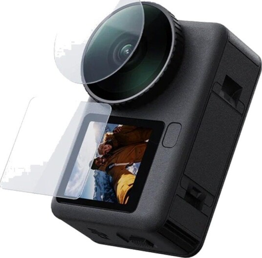 Telesin herdet glass-sett for DJI Osmo Action 6 – 2 objektivbeskyttere og skjermbeskytter