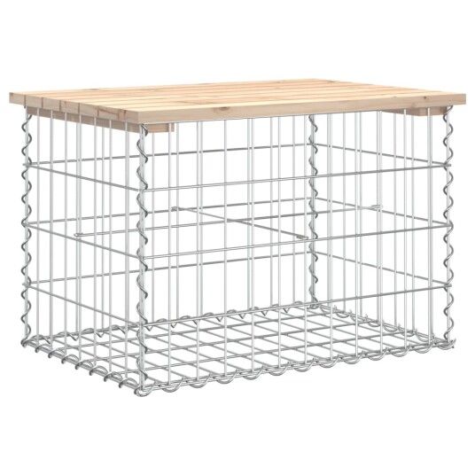 vidaXL Hagebenk gabiondesign 63x44x42 cm heltre furu vidaXL Hagebenk gabiondesign 63x44x42 cm heltre furu