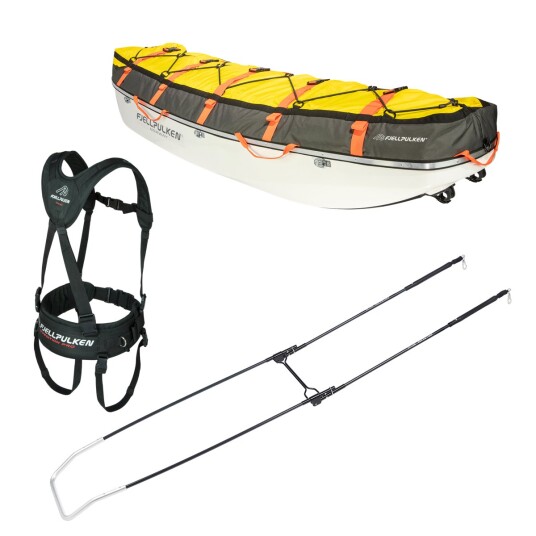Fjellpulken Traverse 185 M/forsterket Drag Og Sele Yellow One size