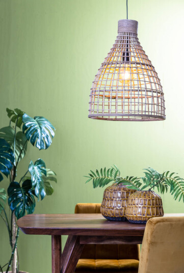 Light & Living Hengelampe Puerto Rattan Natural Ø40 Light & Living Hengelampe Puerto Rattan Natural Ø40