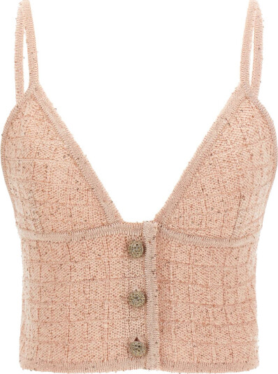 Alessandra Rich Dame Topper Rosa 2XS, Alessandra Rich Dame Topper Rosa 2XS,